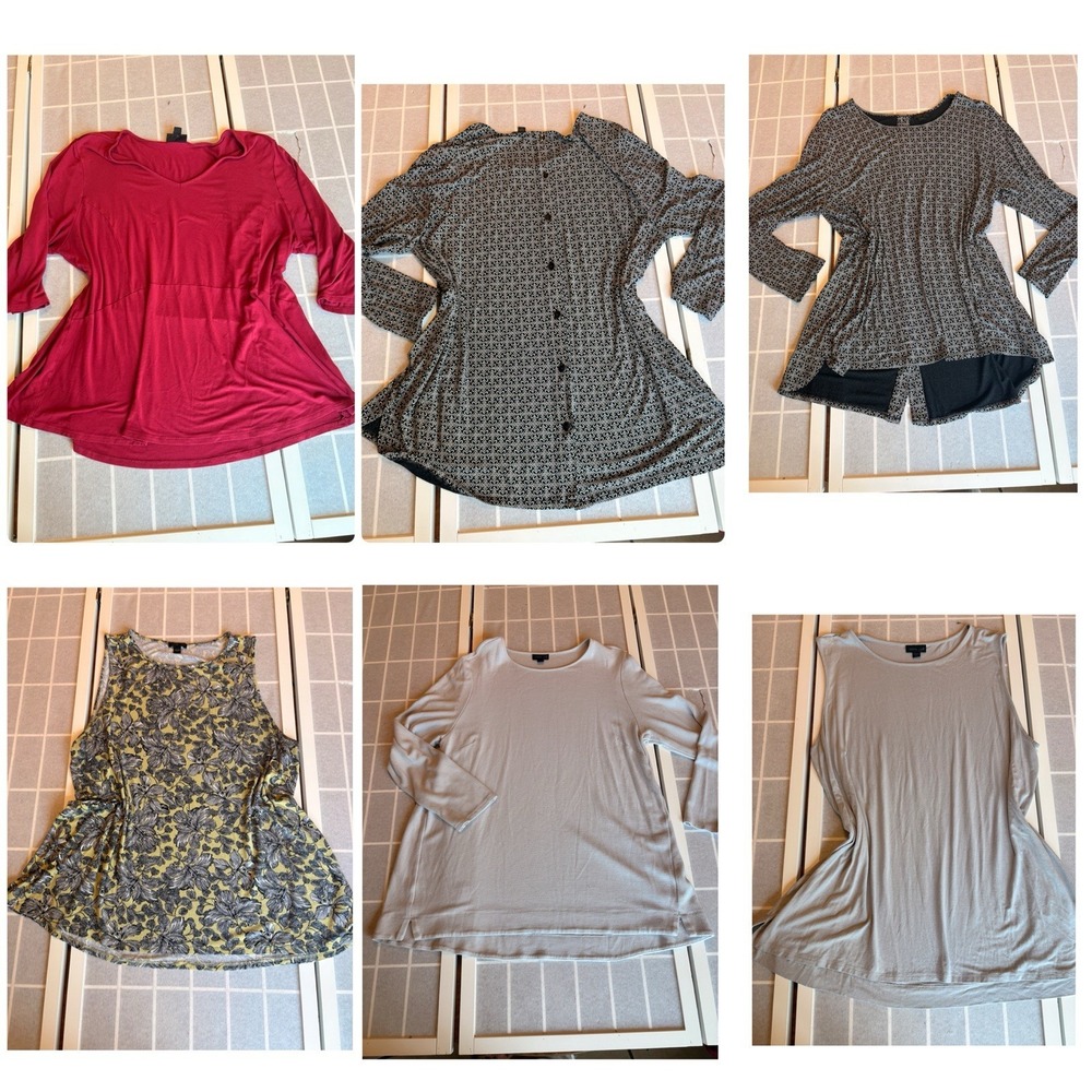 Lot of 5 XL J. Jill Wearever Flowy Lagenwear Travel‎ Ready Polished Comfort Tops